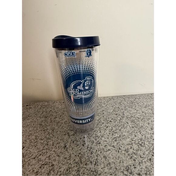 Tervis Old Dominion Monarchs Logo Tumbler with Emblem and Navy Lid 24oz, Clear - Picture 2 of 5